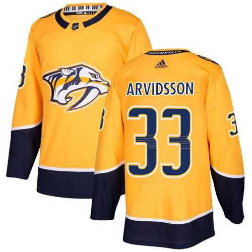 Men's Adidas Nashville Predators #33 Viktor Arvidsson Yellow Home Authentic Stitched NHL