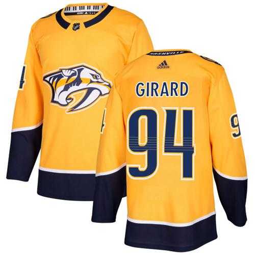 Men's Adidas Nashville Predators #94 Samuel Girard Yellow Home Authentic Stitched NHL Jersey