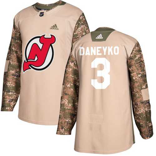 Men's Adidas New Jersey Devils #3 Ken Daneyko Camo Authentic 2017 Veterans Day Stitched NHL Jersey