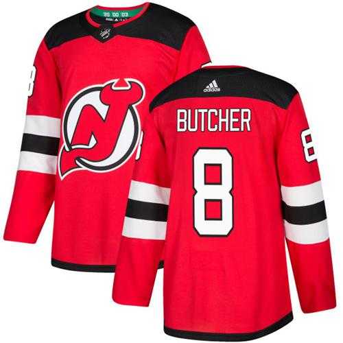 Men's Adidas New Jersey Devils #8 Will Butcher Red Home Authentic Stitched NHL Jersey