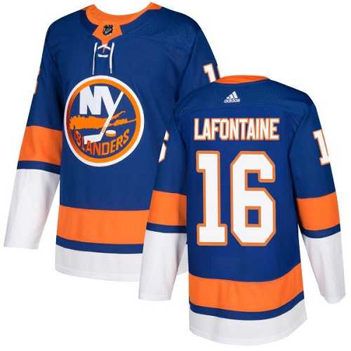 Men's Adidas New York Islanders #16 Pat LaFontaine Royal Blue Home Authentic Stitched NHL Jersey