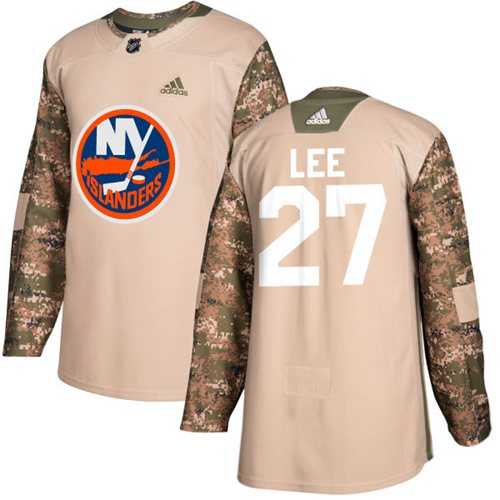 Men's Adidas New York Islanders #27 Anders Lee Camo Authentic 2017 Veterans Day Stitched NHL Jersey