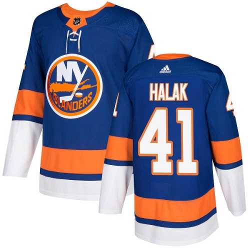 Men's Adidas New York Islanders #41 Jaroslav Halak Royal Blue Home Authentic Stitched NHL Jersey