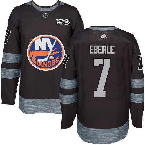 Men's Adidas New York Islanders #7 Jordan Eberle Black 1917-2017 100th Anniversary Stitched NHL Jersey