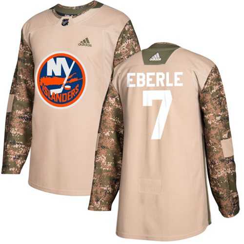 Men's Adidas New York Islanders #7 Jordan Eberle Camo Authentic 2017 Veterans Day Stitched NHL Jersey