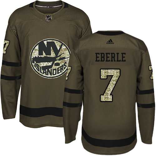 Men's Adidas New York Islanders #7 Jordan Eberle Green Salute to Service Stitched NHL Jersey