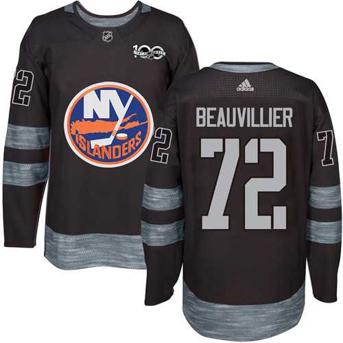 Men's Adidas New York Islanders #72 Anthony Beauvillier Black 1917-2017 100th Anniversary Stitched NHL Jersey