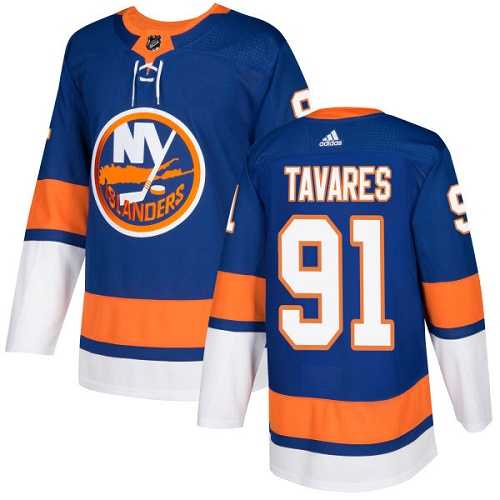 Men's Adidas New York Islanders #91 John Tavares Royal Blue Home Authentic Stitched NHL Jersey