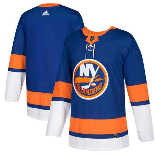 Men's Adidas New York Islanders Blank Royal Blue Home Authentic Stitched NHL Jersey