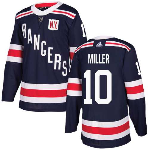 Men's Adidas New York Rangers #10 J.T. Miller Navy Blue Authentic 2018 Winter Classic Stitched NHL Jersey