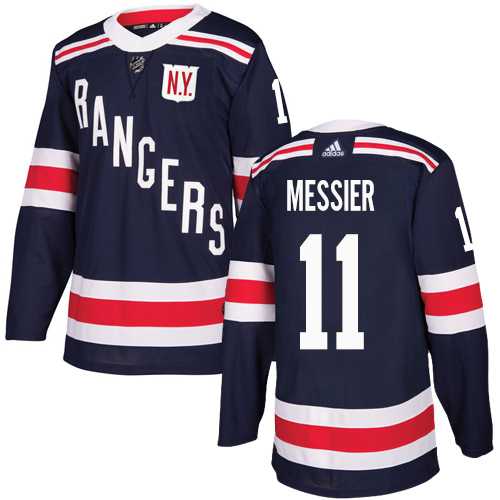 Men's Adidas New York Rangers #11 Mark Messier Navy Blue Authentic 2018 Winter Classic Stitched NHL Jersey