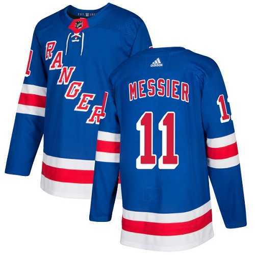 Men's Adidas New York Rangers #11 Mark Messier Royal Blue Home Authentic Stitched NHL Jersey