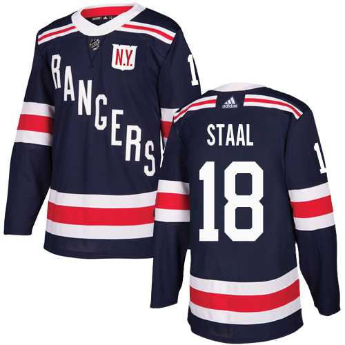 Men's Adidas New York Rangers #18 Marc Staal Navy Blue Authentic 2018 Winter Classic Stitched NHL Jersey