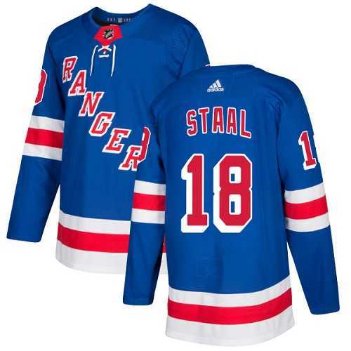 Men's Adidas New York Rangers #18 Marc Staal Royal Blue Home Authentic Stitched NHL Jersey