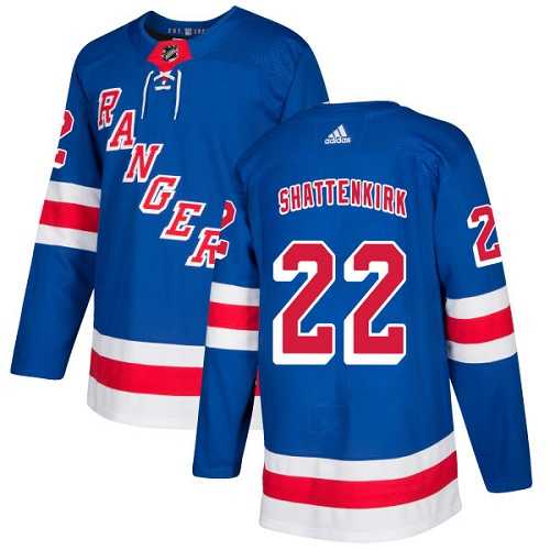 Men's Adidas New York Rangers #22 Kevin Shattenkirk Royal Blue Home Authentic Stitched NHL Jersey