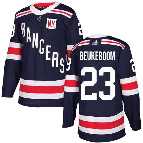 Men's Adidas New York Rangers #23 Jeff Beukeboom Navy Blue Authentic 2018 Winter Classic Stitched NHL Jersey