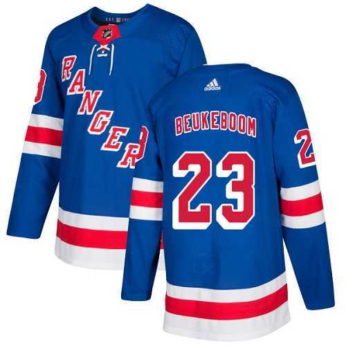 Men's Adidas New York Rangers #23 Jeff Beukeboom Royal Blue Home Authentic Stitched NHL Jersey