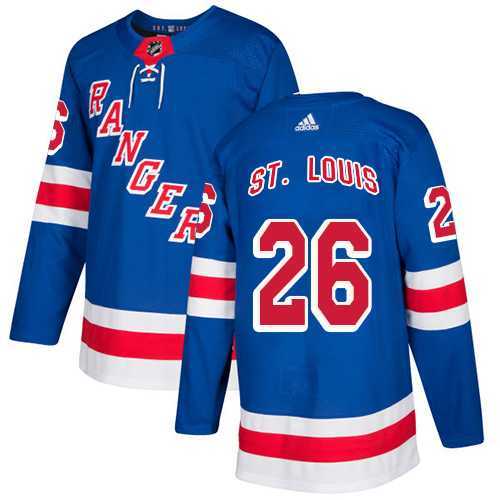 Men's Adidas New York Rangers #26 Martin St.Louis Royal Blue Home Authentic Stitched NHL Jersey