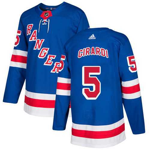 Men's Adidas New York Rangers #5 Dan Girardi Royal Blue Home Authentic Stitched NHL Jersey
