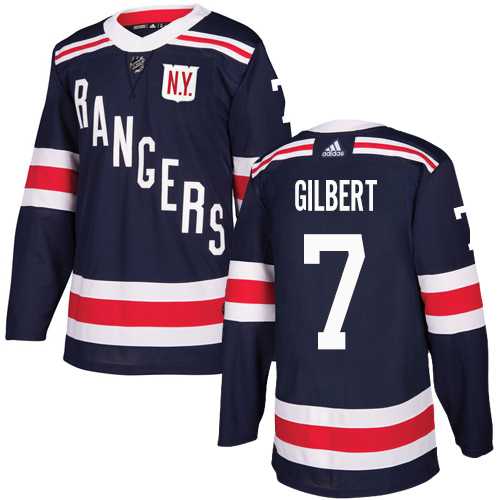 Men's Adidas New York Rangers #7 Rod Gilbert Navy Blue Authentic 2018 Winter Classic Stitched NHL Jersey