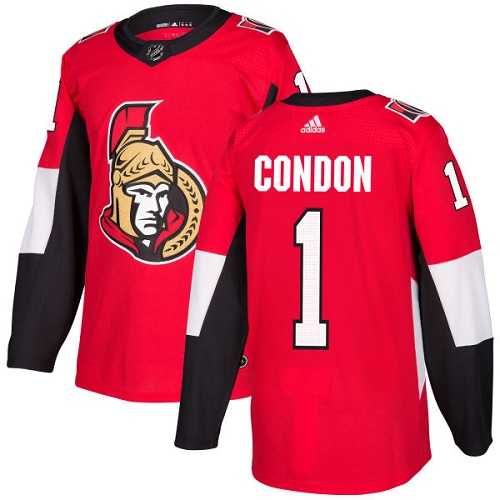 Men's Adidas Ottawa Senators #1 Mike Condon Red Home Authentic Stitched NHL Jersey