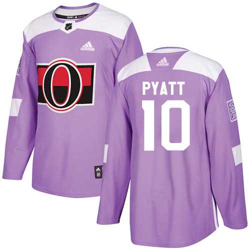 Men's Adidas Ottawa Senators #10 Tom Pyatt Purple Authentic Fights Cancer Stitched NHL