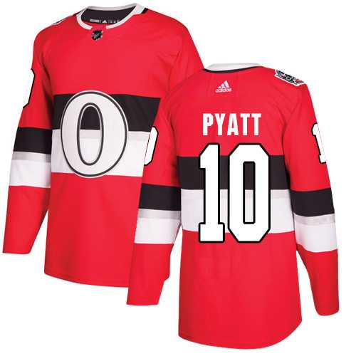 Men's Adidas Ottawa Senators #10 Tom Pyatt Red Authentic 2017 100 Classic Stitched NHL Jersey