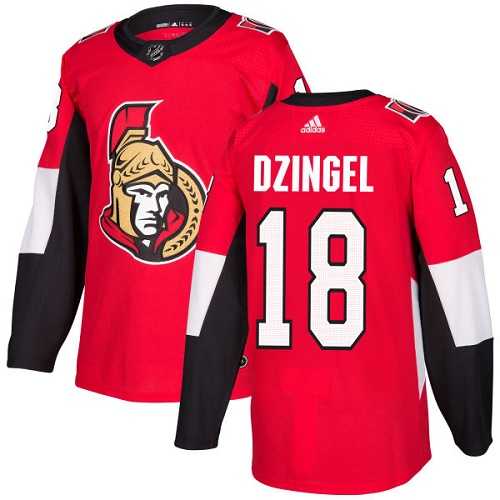 Men's Adidas Ottawa Senators #18 Ryan Dzingel Red Home Authentic Stitched NHL Jersey