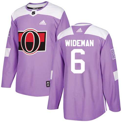 Men's Adidas Ottawa Senators #6 Chris Wideman Purple Authentic Fights Cancer Stitched NHL