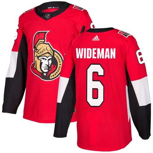 Men's Adidas Ottawa Senators #6 Chris Wideman Red Home Authentic Stitched NHL Jersey