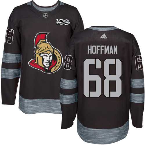 Men's Adidas Ottawa Senators #68 Mike Hoffman Black 1917-2017 100th Anniversary Stitched NHL Jersey