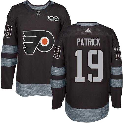 Men's Adidas Philadelphia Flyers #19 Nolan Patrick Black 1917-2017 100th Anniversary Stitched NHL