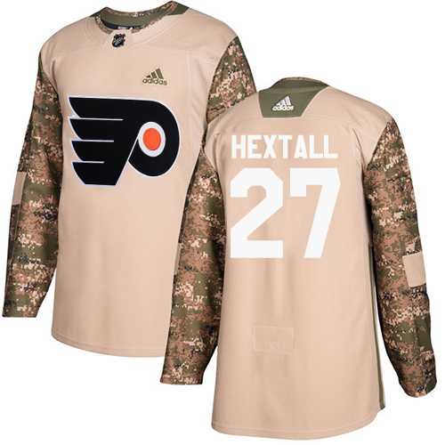 Men's Adidas Philadelphia Flyers #27 Ron Hextall Camo Authentic 2017 Veterans Day Stitched NHL Jersey