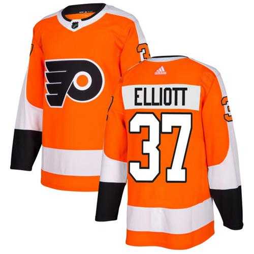 Men's Adidas Philadelphia Flyers #37 Brian Elliott Orange Home Authentic Stitched NHL Jersey