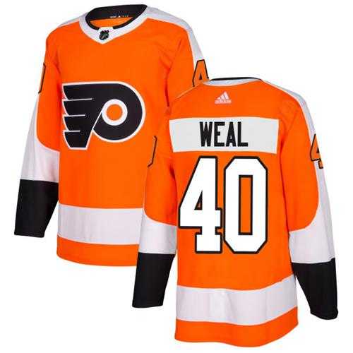 Men's Adidas Philadelphia Flyers #40 Jordan Weal Orange Home Authentic Stitched NHL Jersey