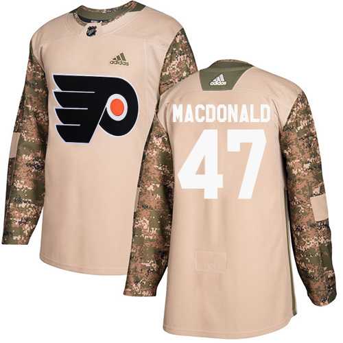 Men's Adidas Philadelphia Flyers #47 Andrew MacDonald Camo Authentic 2017 Veterans Day Stitched NHL Jersey