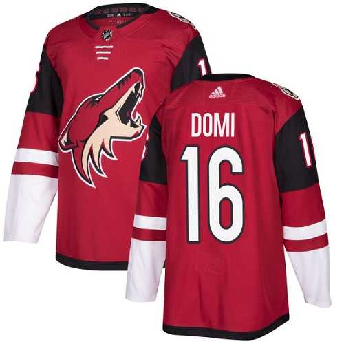 Men's Adidas Phoenix Coyotes #16 Max Domi Maroon Home Authentic Stitched NHL Jersey Men's Adidas Phoenix Coyotes #16 Max Domi Maroon Home Authentic Stitched NHL Jersey