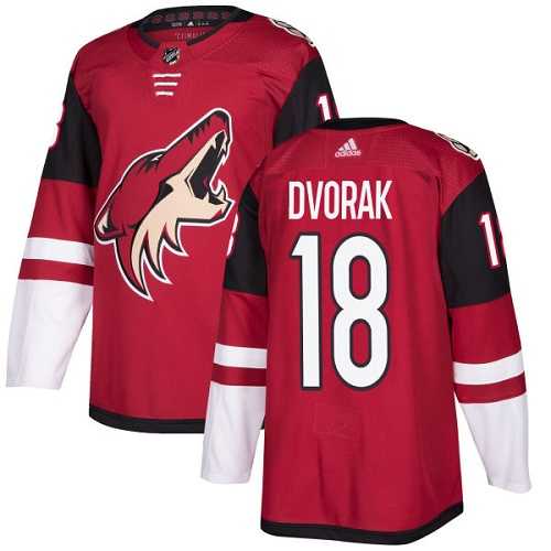 Men's Adidas Phoenix Coyotes #18 Christian Dvorak Maroon Home Authentic Stitched NHL