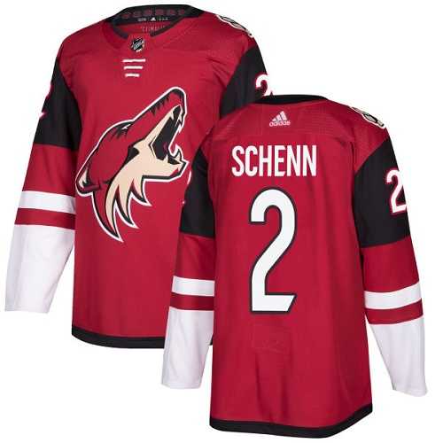 Men's Adidas Phoenix Coyotes #2 Luke Schenn Maroon Home Authentic Stitched NHL