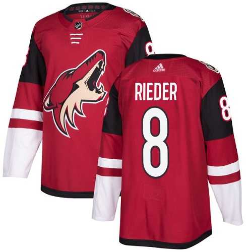 Men's Adidas Phoenix Coyotes #8 Tobias Rieder Maroon Home Authentic Stitched NHL