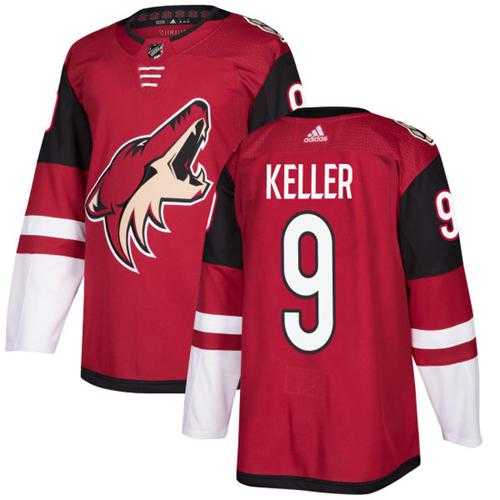 Men's Adidas Phoenix Coyotes #9 Clayton Keller Maroon Home Authentic Stitched NHL