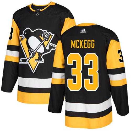 Men's Adidas Pittsburgh Penguins #33 Greg McKegg Black Home Authentic Stitched NHL Jersey