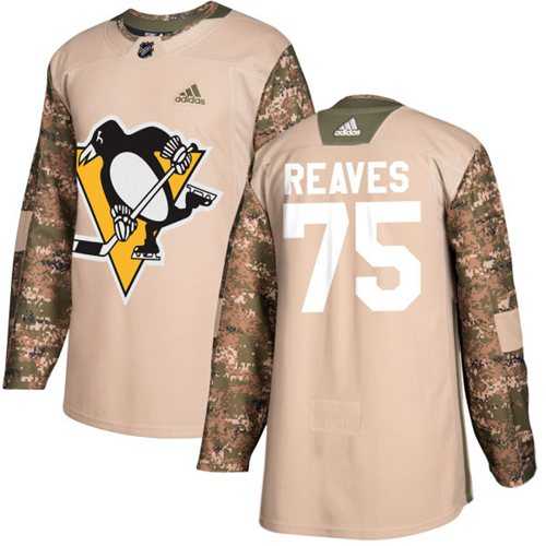Men's Adidas Pittsburgh Penguins #75 Ryan Reaves Camo Authentic 2017 Veterans Day Stitched NHL Jersey