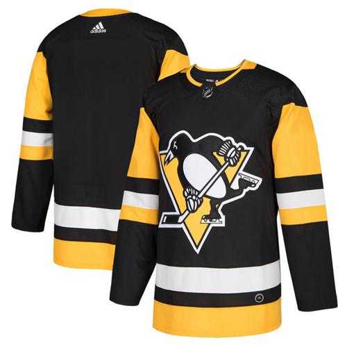 Men's Adidas Pittsburgh Penguins Blank Black Home Authentic Stitched NHL Jersey
