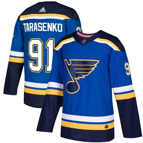 Men's Adidas St. Louis Blues #91 Vladimir Tarasenko Blue Home Authentic Stitched NHL Jersey