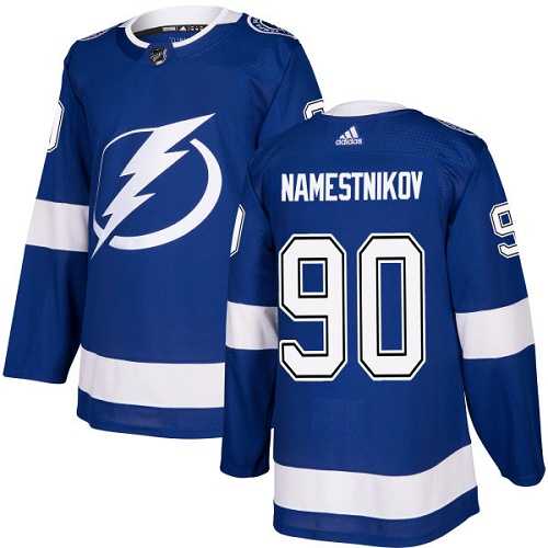 Men's Adidas Tampa Bay Lightning #90 Vladislav Namestnikov Blue Home Authentic Stitched NHL Jersey