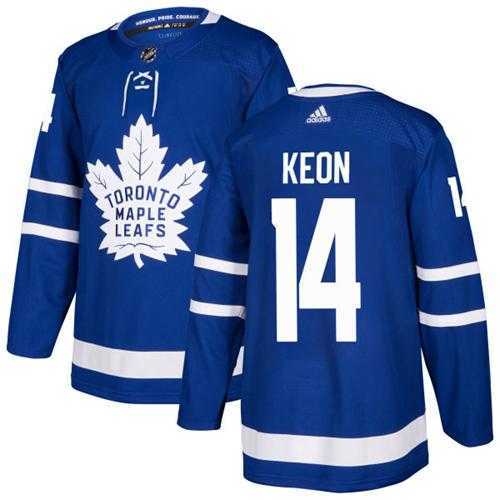 Men's Adidas Toronto Maple Leafs #14 Dave Keon Blue Home Authentic Stitched NHL Jersey