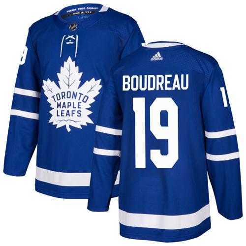 Men's Adidas Toronto Maple Leafs #19 Bruce Boudreau Blue Home Authentic Stitched NHL Jersey