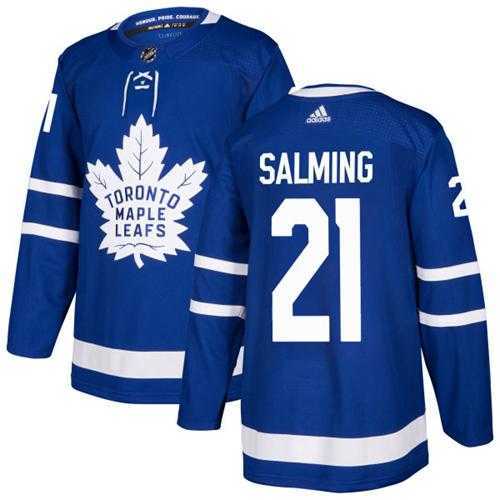 Men's Adidas Toronto Maple Leafs #21 Borje Salming Blue Home Authentic Stitched NHL Jersey Men's Adidas Toronto Maple Leafs #21 Borje Salming Blue Home Authentic Stitched NHL Jersey