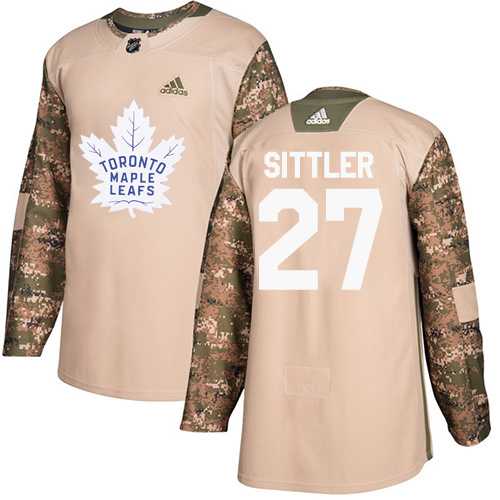 Men's Adidas Toronto Maple Leafs #27 Darryl Sittler Camo Authentic 2017 Veterans Day Stitched NHL Jersey